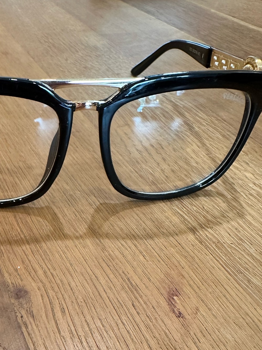 Vintage Versace MOD 280 Black Gold Medusa Eyeglasses Frames 56-16-140